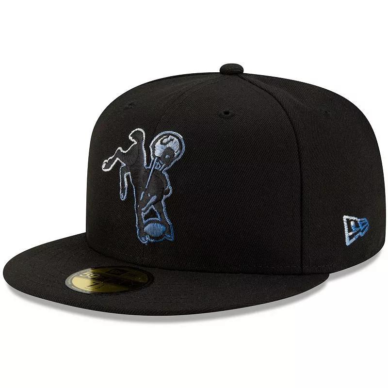 Mens New Era Indianapolis Colts Throwback Logo Color Dim 59FIFTY Fitted Hat Product Image