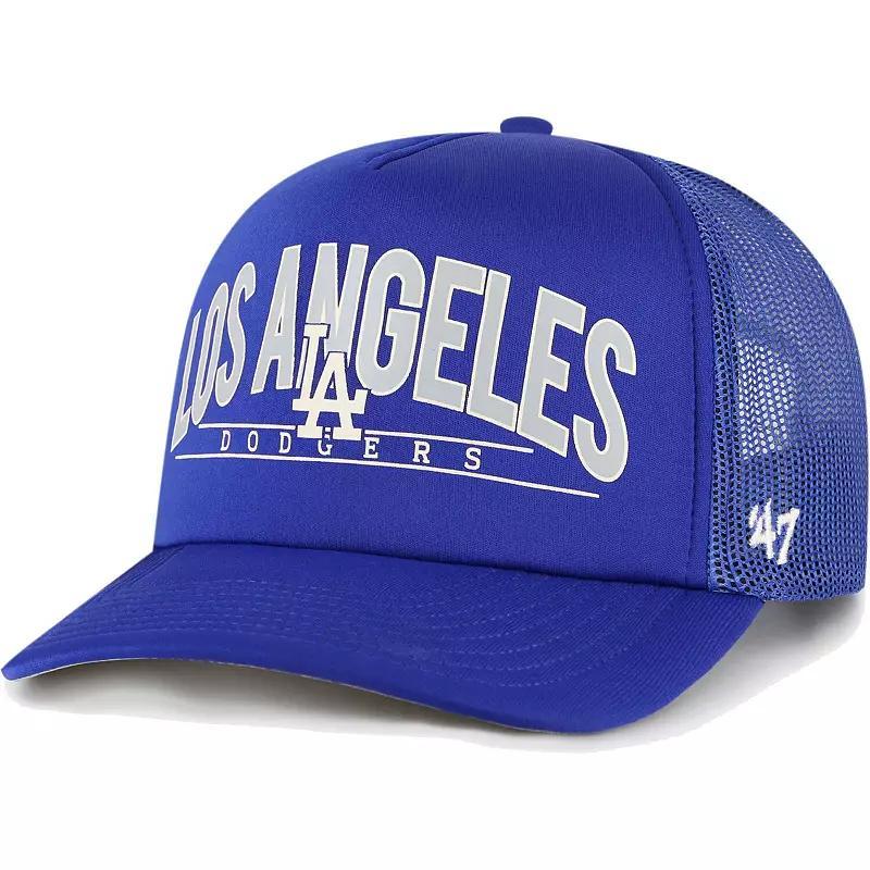 Mens 47 Royal Los Angeles Dodgers Backhaul Foam Trucker Snapback Hat Product Image