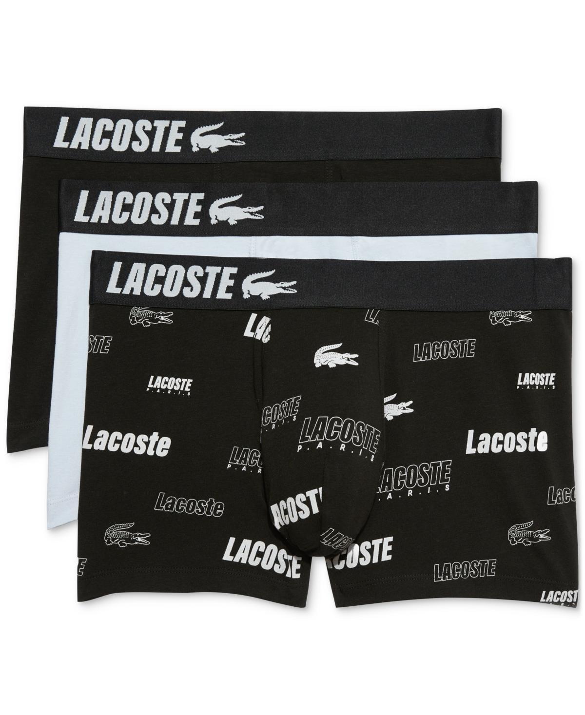 Lacoste Mens Trunk Underwear, Pack of 3 - Ily Black/ Product Image