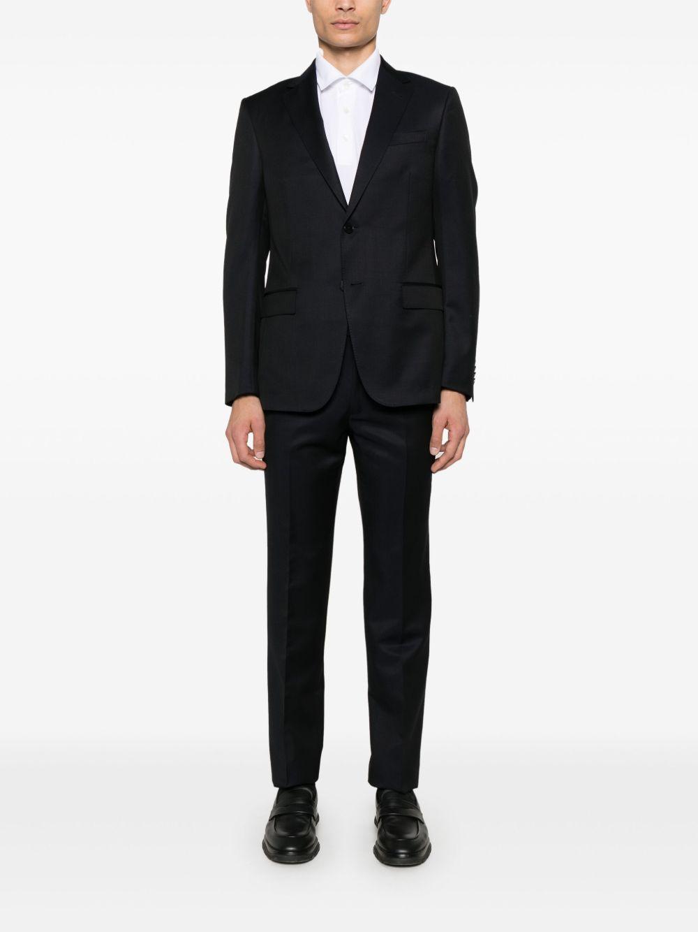 ZEGNA Single-breasted Cashmere Suit In Black Product Image