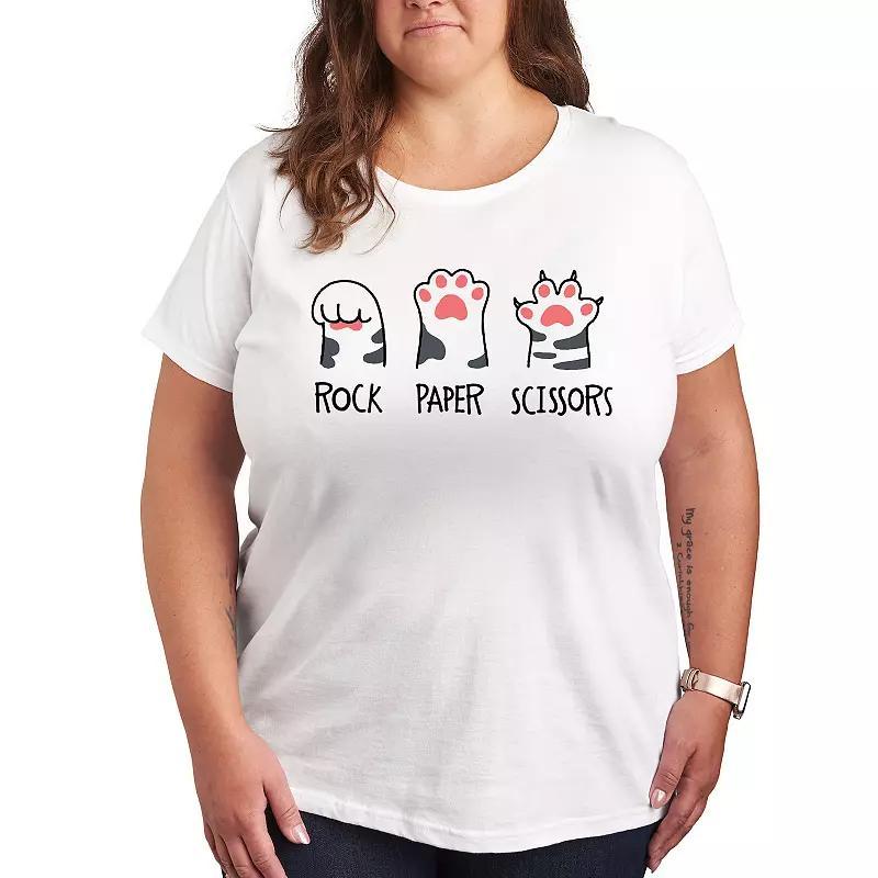 Womens Rock Paper Claws Graphic Tee, Girls Product Image