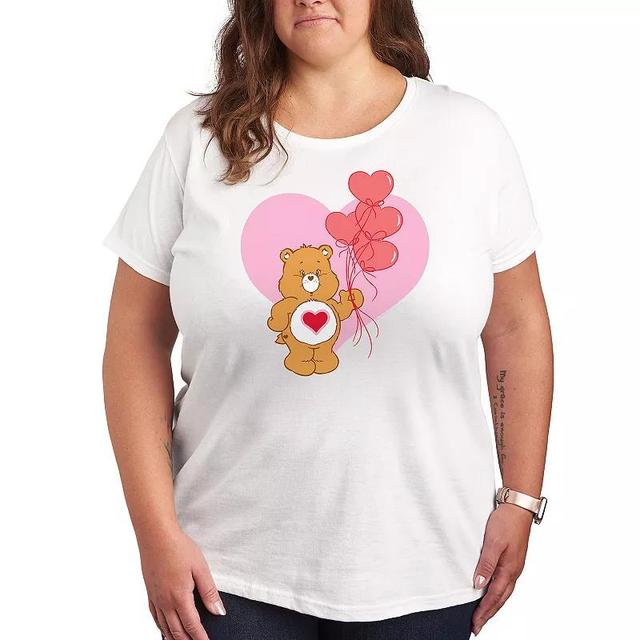 Plus Care Bears Tenderheart Bear Graphic Tee, Womens White Product Image