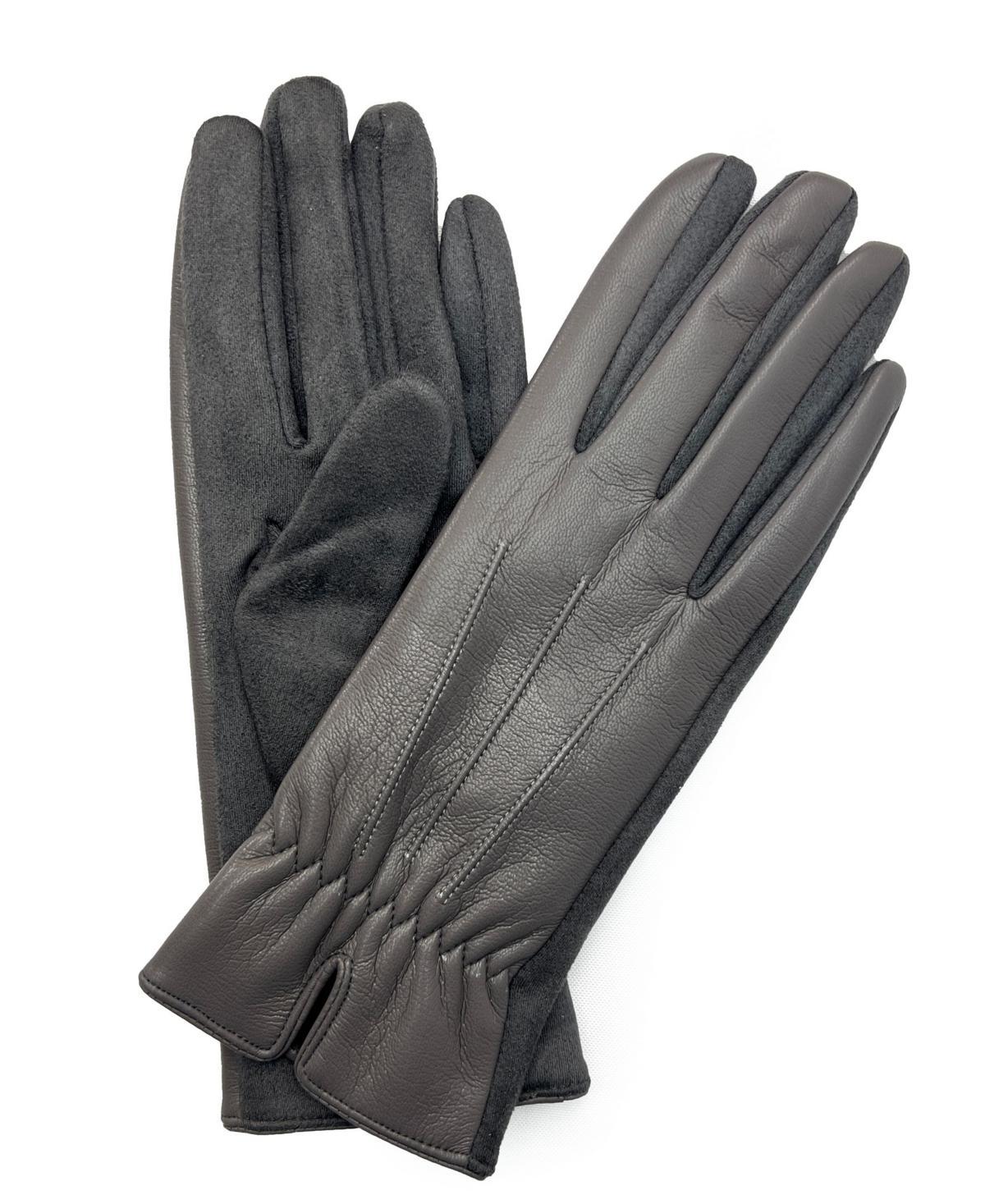 Marcus Adler Womens Cinched Wrist Faux Leather Touchscreen Glove Product Image