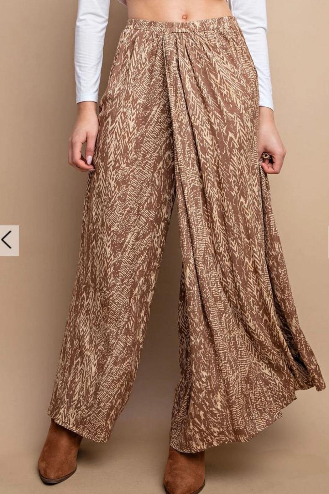 Skirt Pants, Latte Product Image