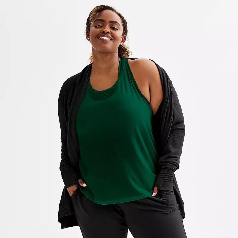 Plus Size Tek Gear Racerback Tank Top, Womens Product Image