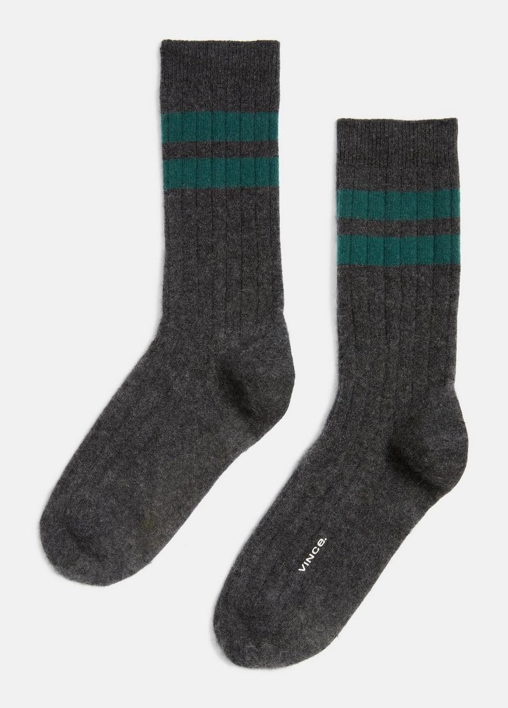 Men's Double-Stripe Cashmere Rib Sock Product Image