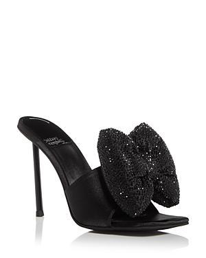 Jeffrey Campbell Womens Bow-Down Embellished High Heel Slide Sandals Product Image