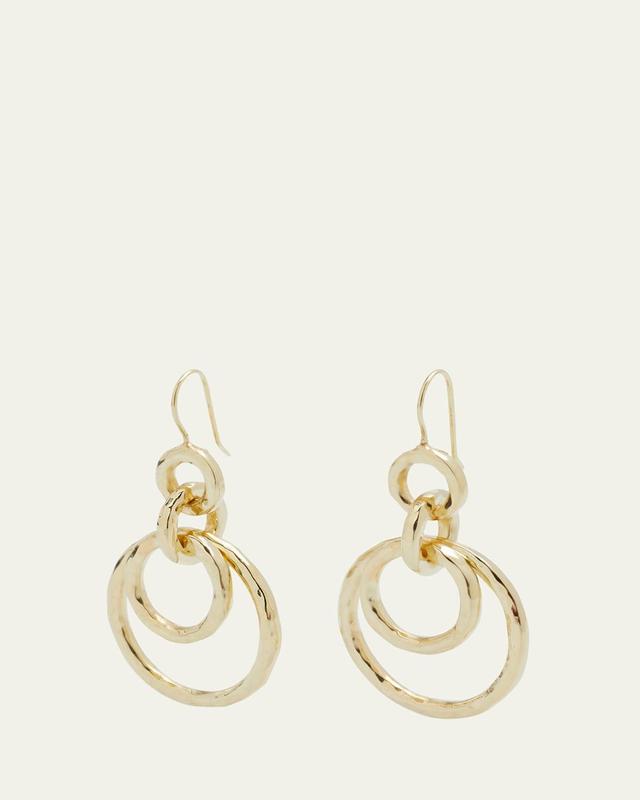 Puffy Hammered Jet Set Earrings in 18K Gold Product Image