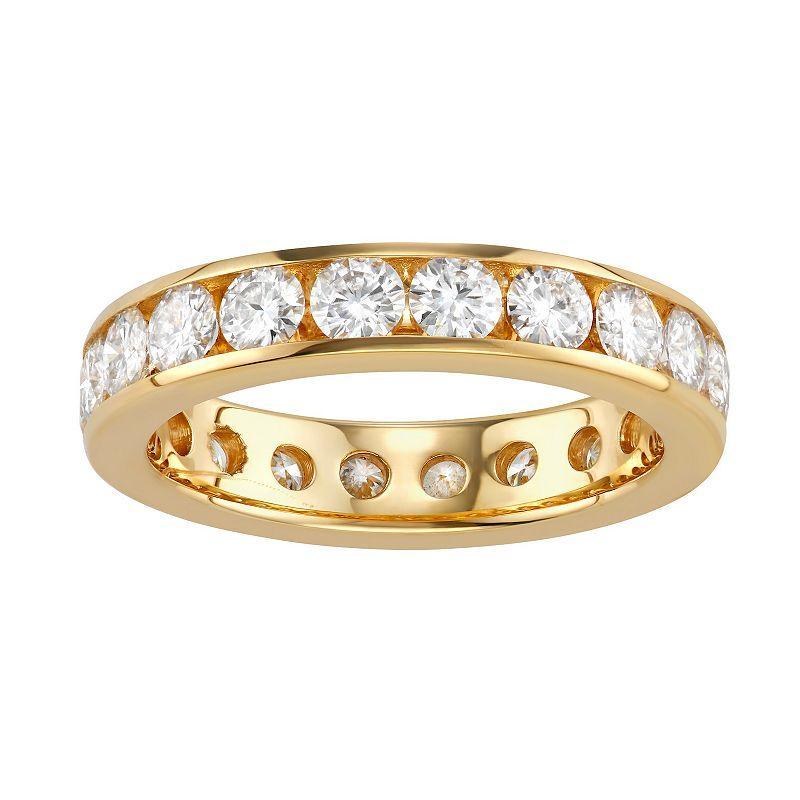 Charles & Colvard 14k Gold 2 Carat T.W. Lab-Created Moissanite Eternity Band, Womens White Product Image