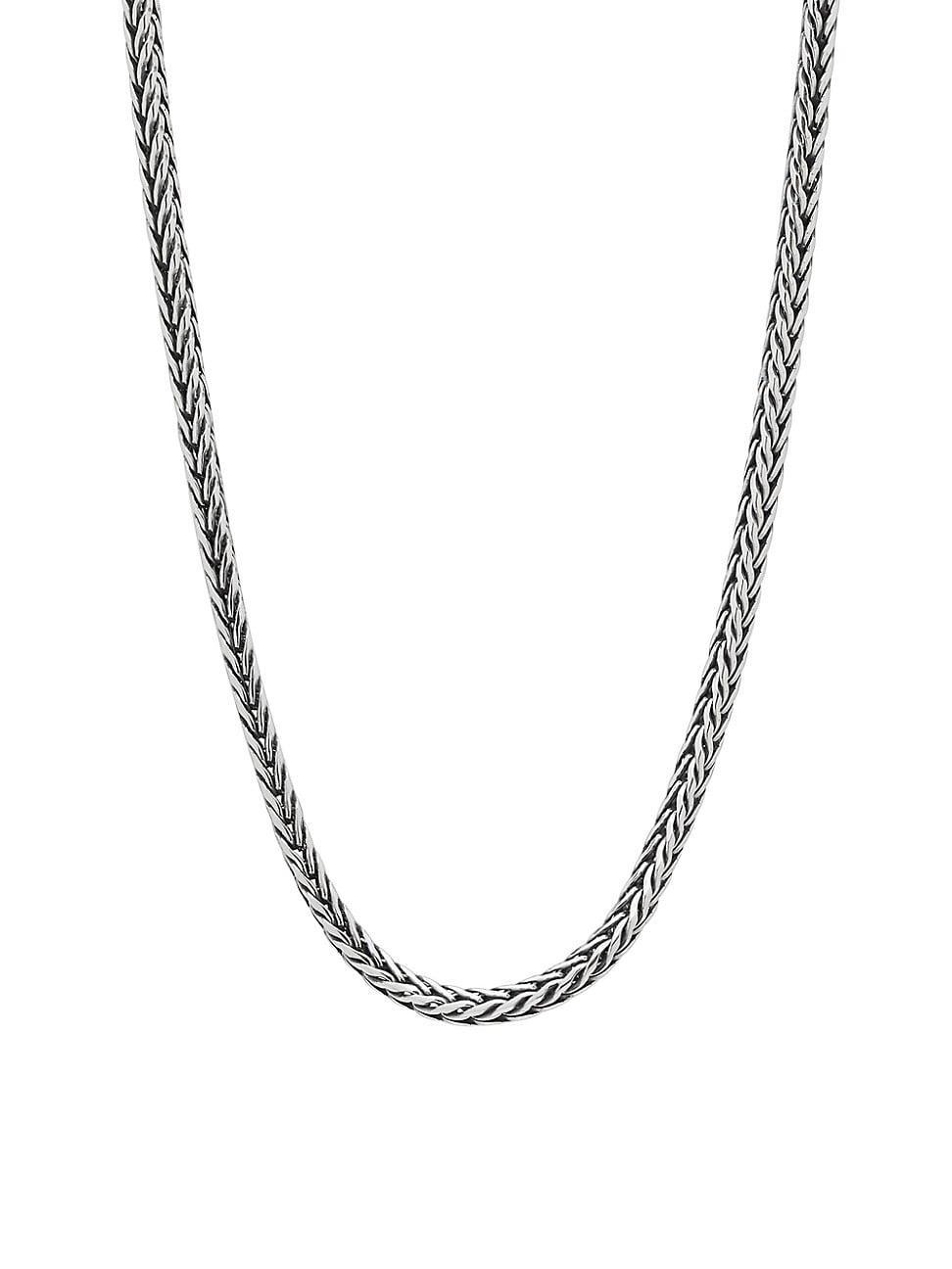 Mens Sterling Silver Chain Necklace, 24 Product Image