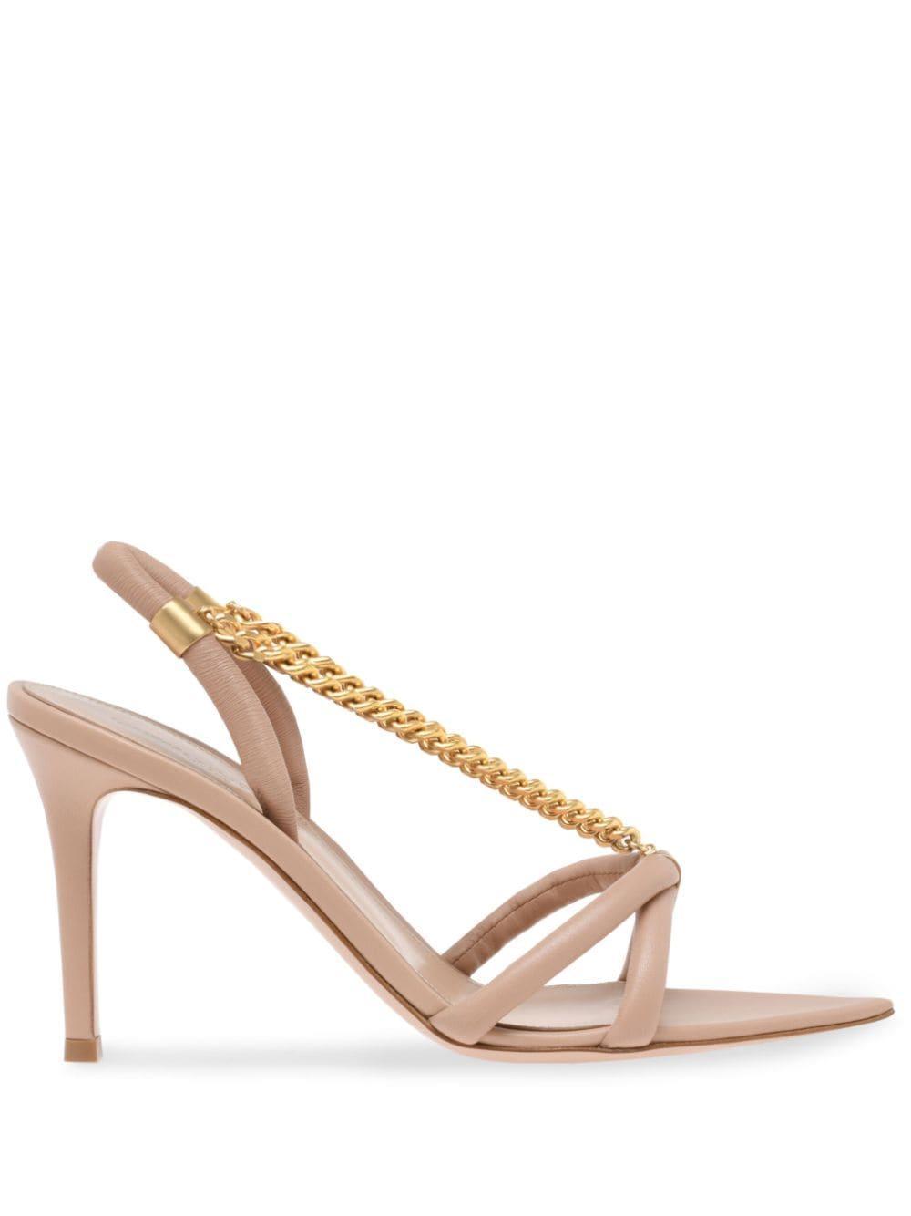 GIANVITO ROSSI Minerva Sandals In Pink Leather product image