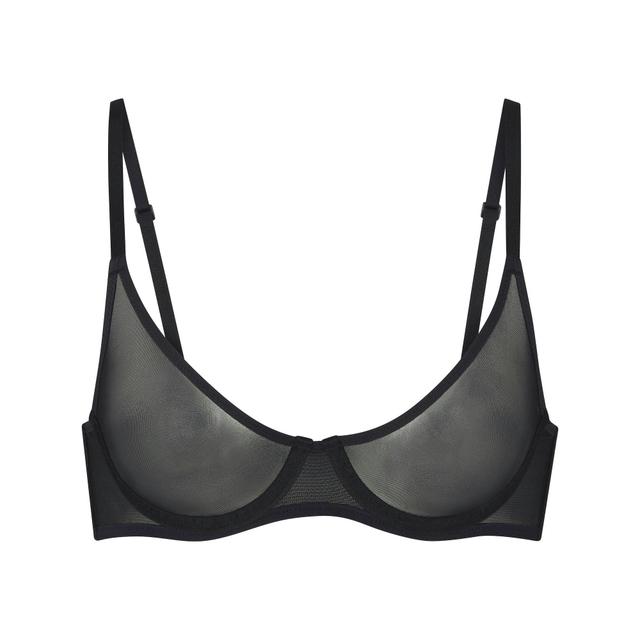 ULTRA FINE MESH SCOOP BRA | ONYX Product Image