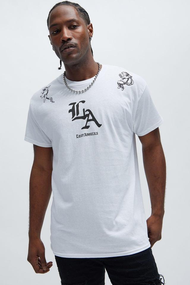 Lost Angeles LA Short Sleeve Tee - White Product Image