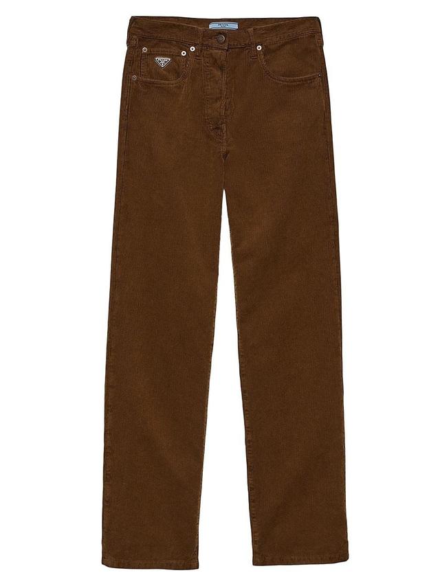 Womens Wide Legged Corduroy Pants Product Image