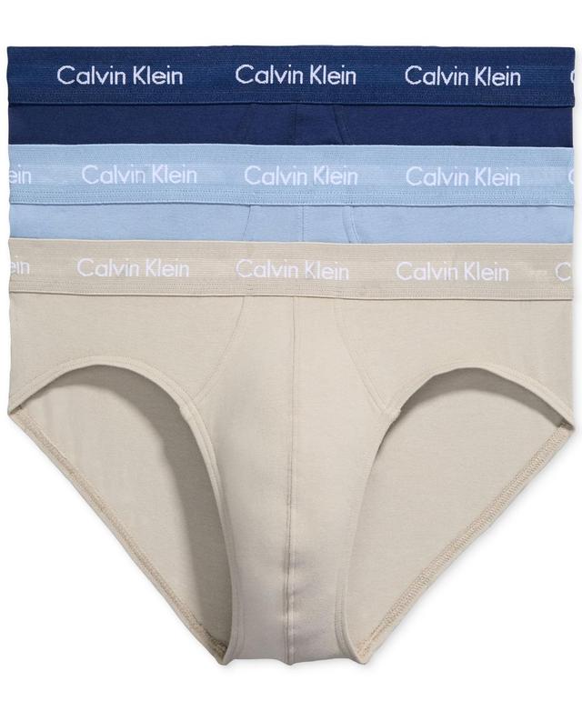 Calvin Klein Underwear Cotton Stretch 3-Pack Hip Brief (Spellbound/White/Blue Atoll) Men's Underwear Product Image