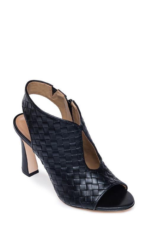 BERNARDO FOOTWEAR Leonora Woven Peep Toe Pump Product Image