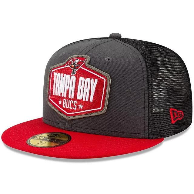 Mens New Era Graphite/Red Tampa Bay Buccaneers 2021 NFL Draft On-Stage 59FIFTY Fitted Hat Product Image