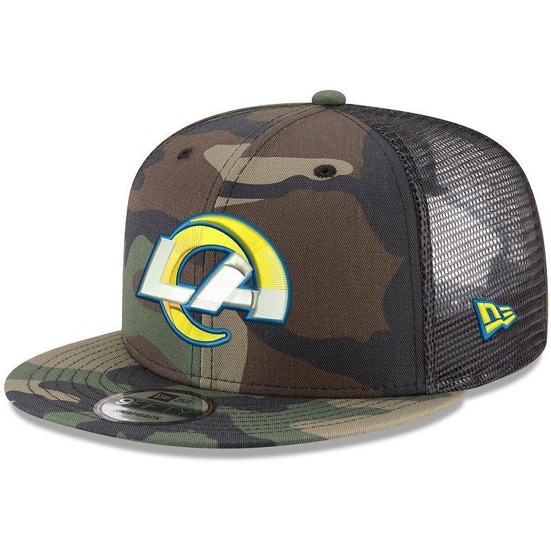 Mens New Era Camo Los Angeles Rams Woodland 9FIFTY Snapback Hat Product Image