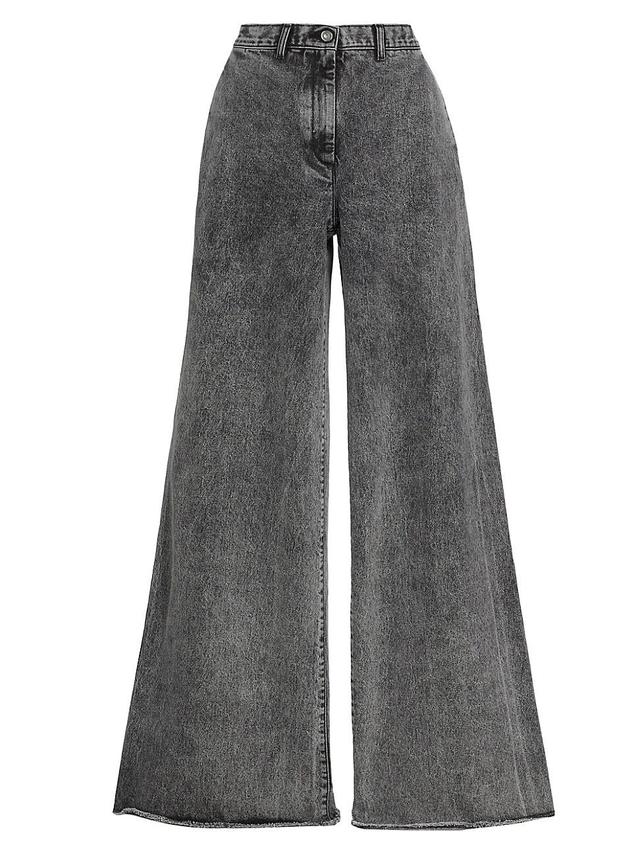 Womens High-Rise Wide-Leg Jeans Product Image