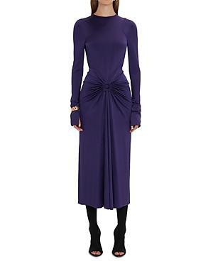 Womens Gathered Long-Sleeve Gown Product Image