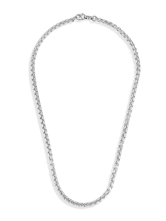 Mens 5MM Sterling Silver Box Chain Necklace Product Image