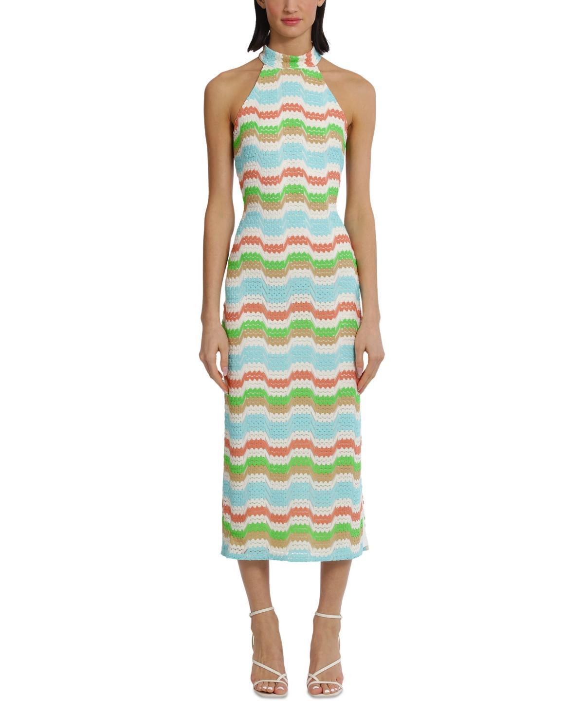 Donna Morgan Womens Sleeveless Crochet Midi Dress Product Image