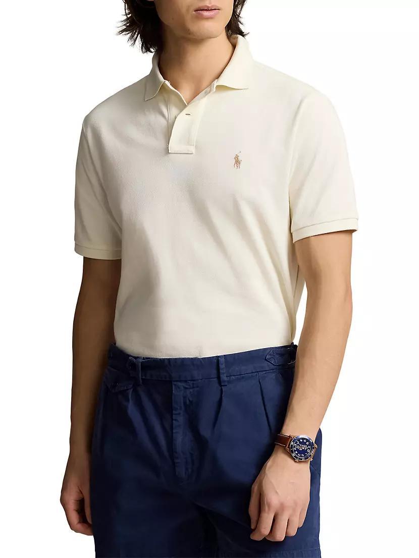 Logo Cotton Mesh Polo Shirt Product Image