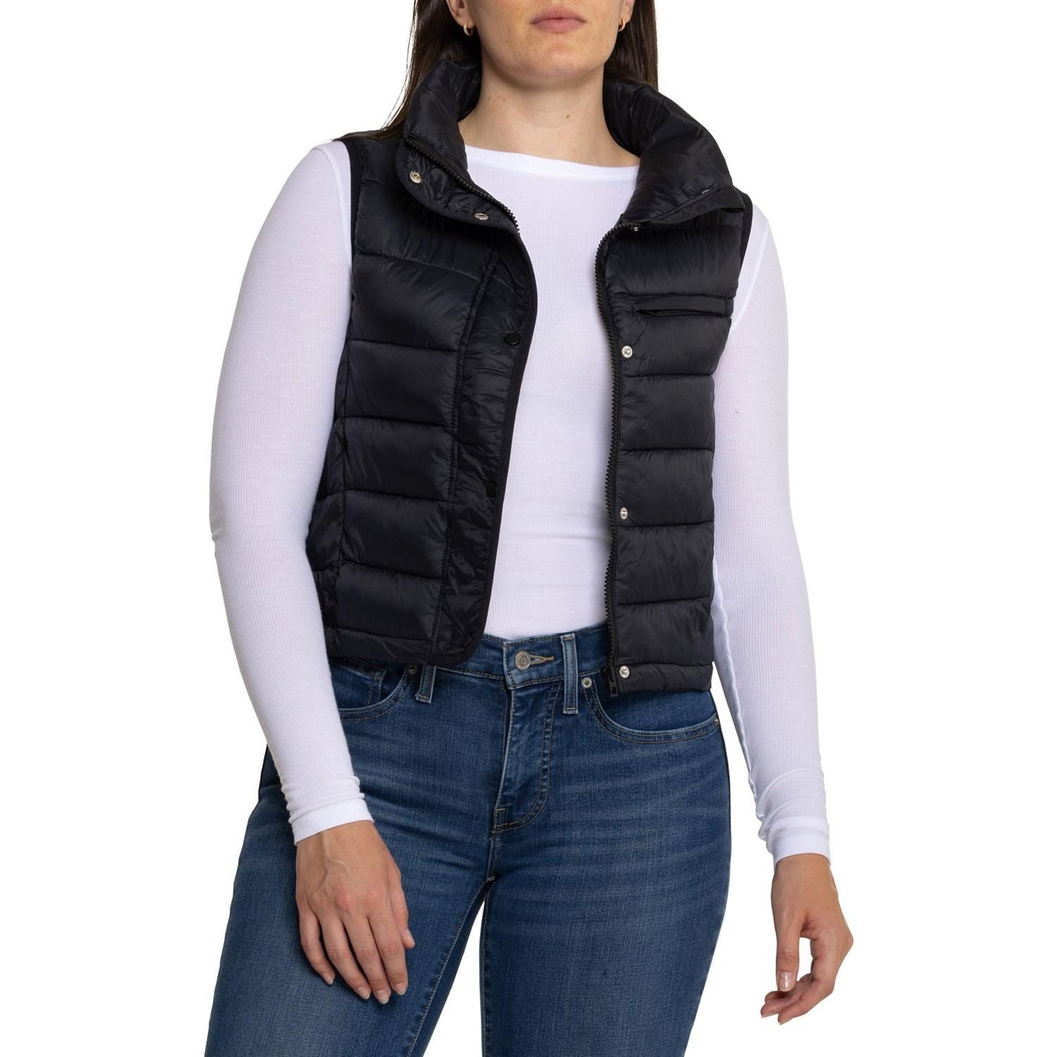 Bearpaw Cropped Lightweight Puffer Vest - Insulated Product Image