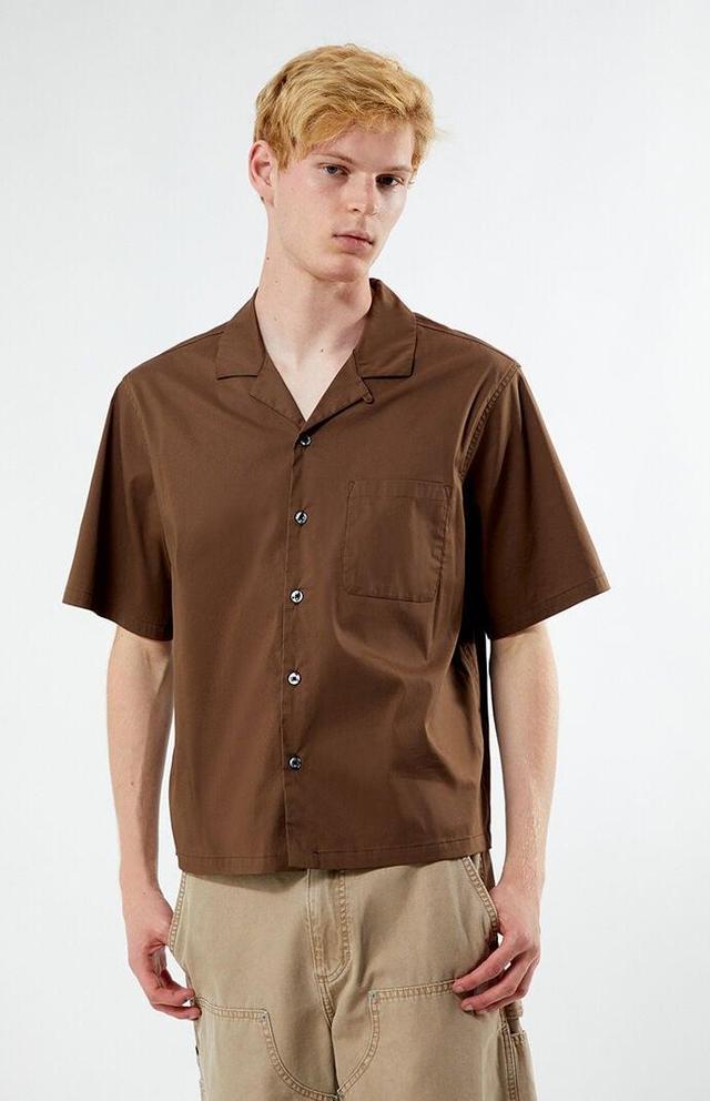 Men's Solid Oversized Camp Shirt - Product Image