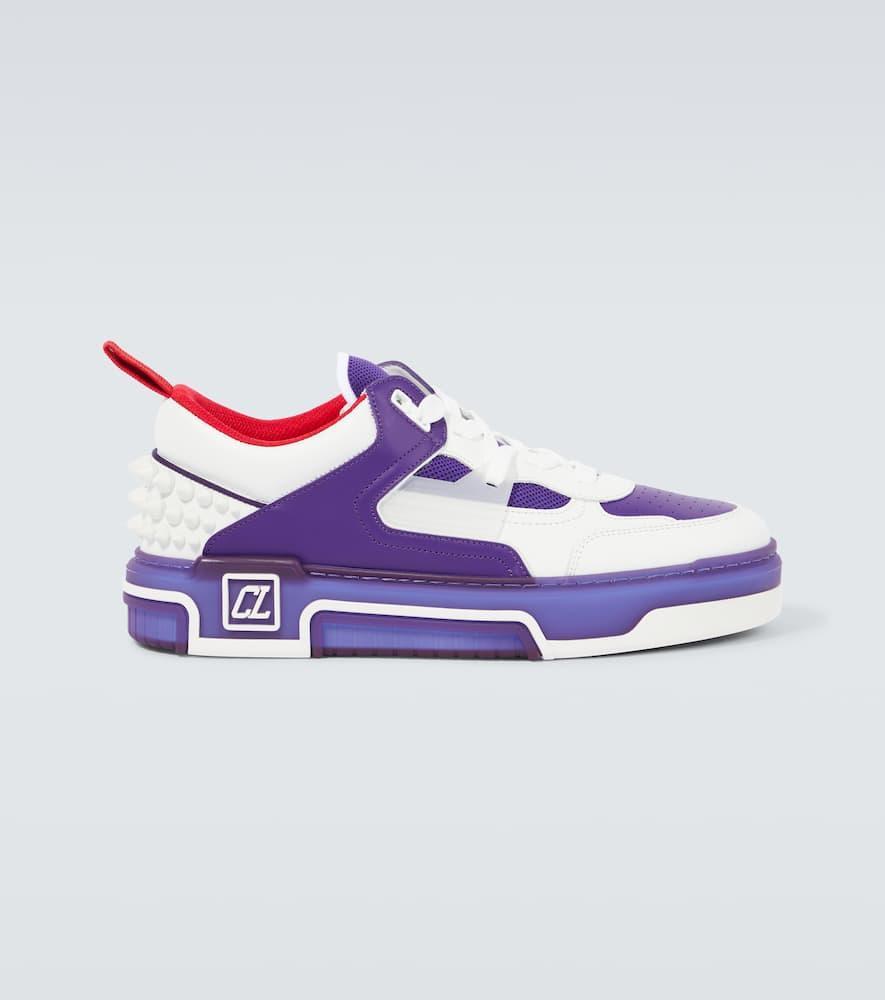 CHRISTIAN LOUBOUTIN Astroloubi Leather Sneakers In Purple Product Image