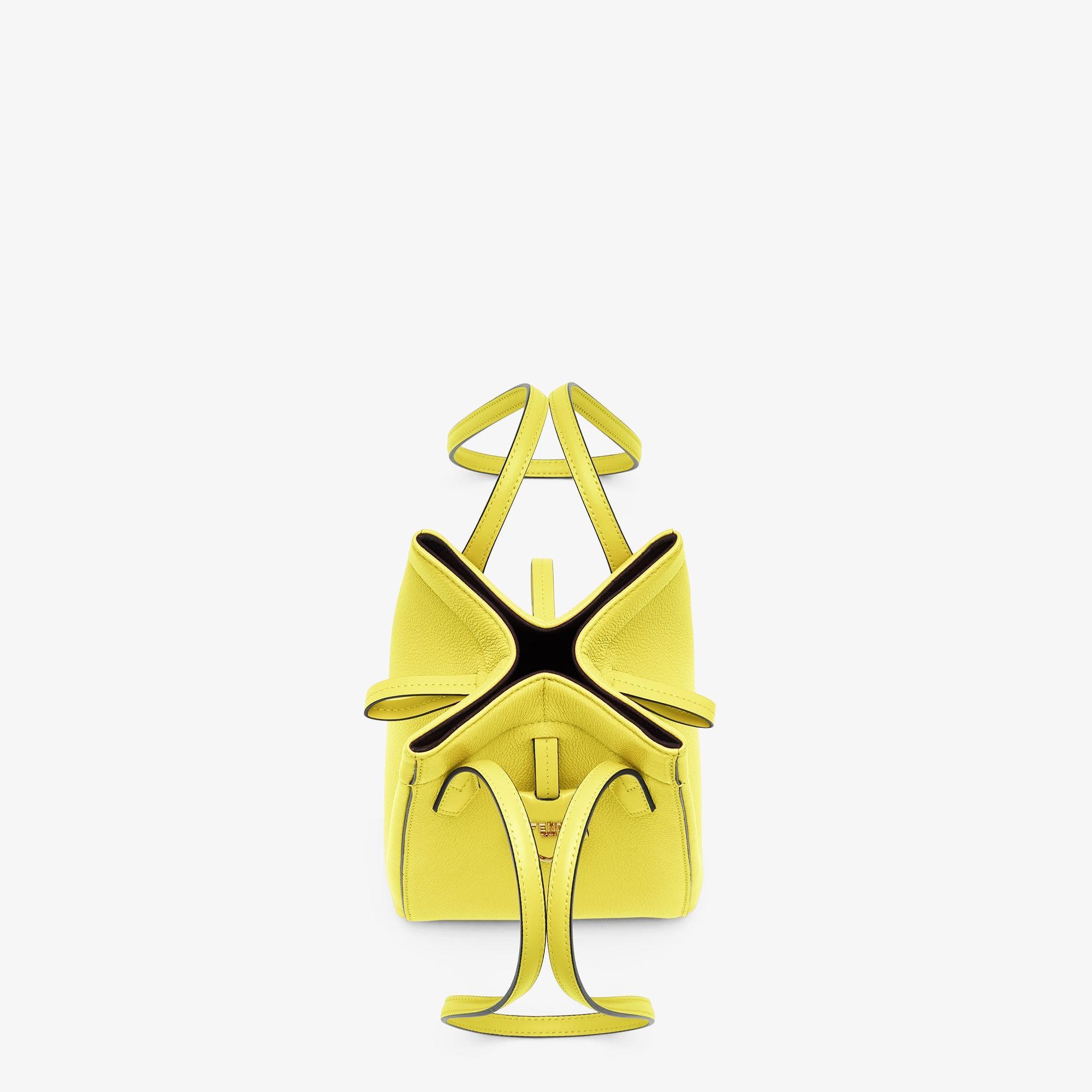 Fendi Origami MiniAcid yellow leather bag that can be transformed Product Image