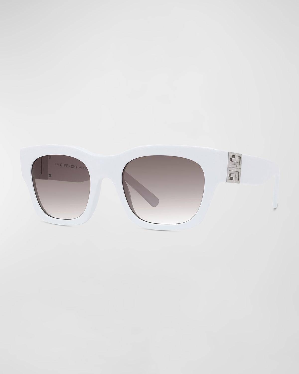 Mens 4G Acetate-Nylon Rectangle Sunglasses Product Image