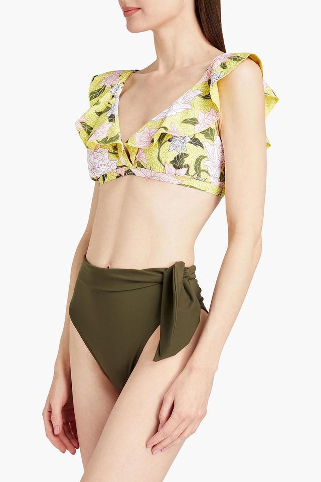 Separates Sculpt High-rise Bikini Briefs In Army Green Product Image