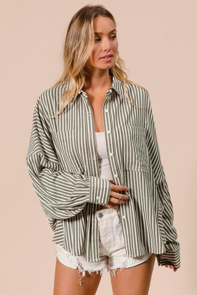 Loose Fit Stripes Shirt Product Image