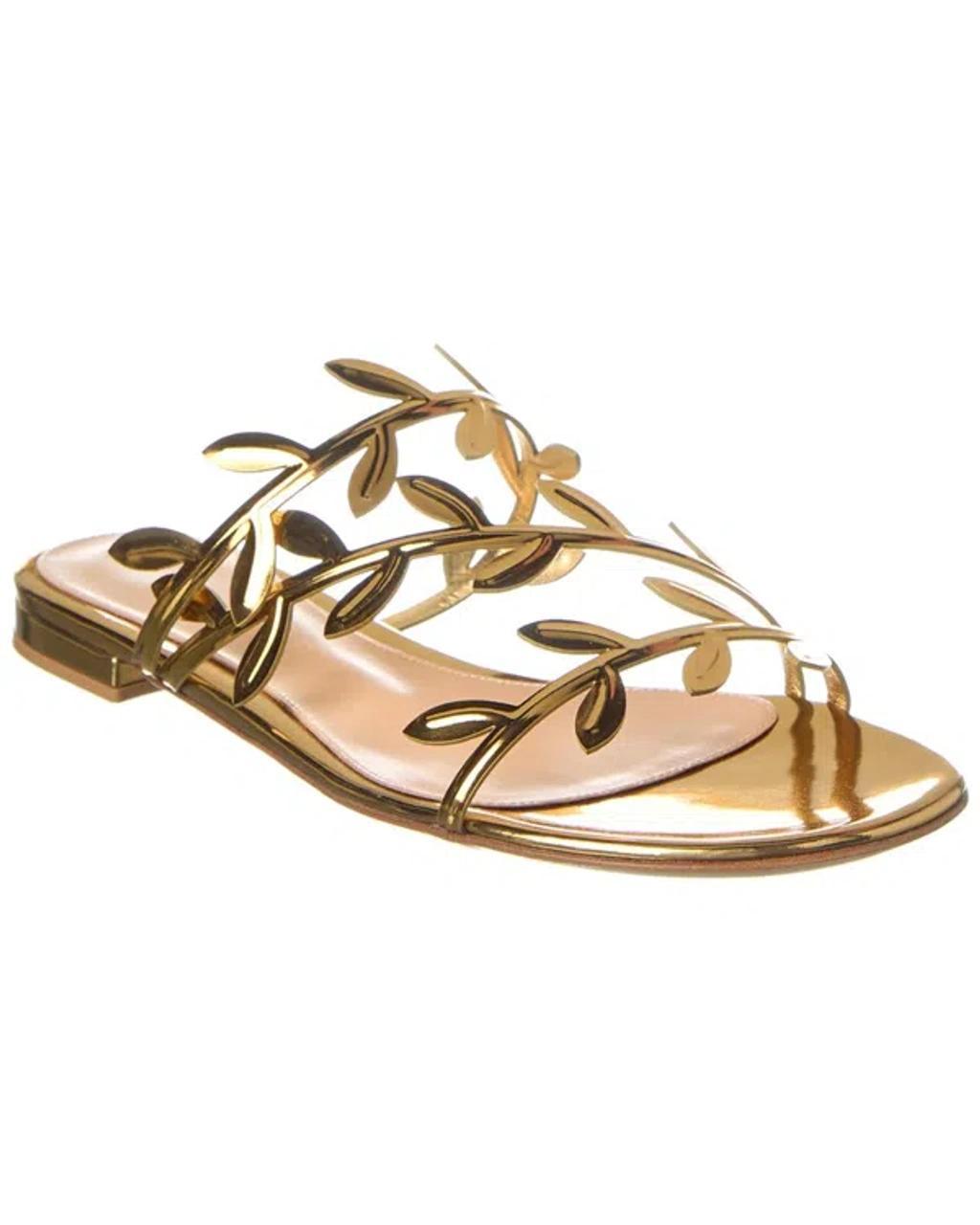 GIANVITO ROSSI Slide Sandal In Gold product image