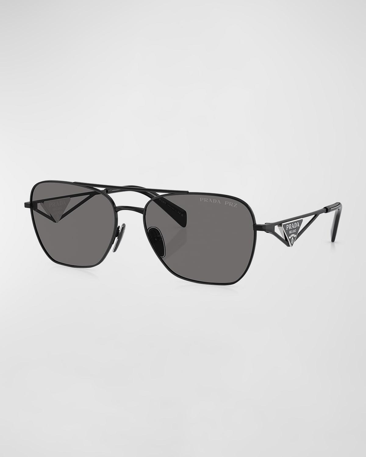 Mens Polarized Metal Square Sunglasses Product Image