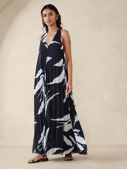 Odetta Pleated Maxi Dress Product Image