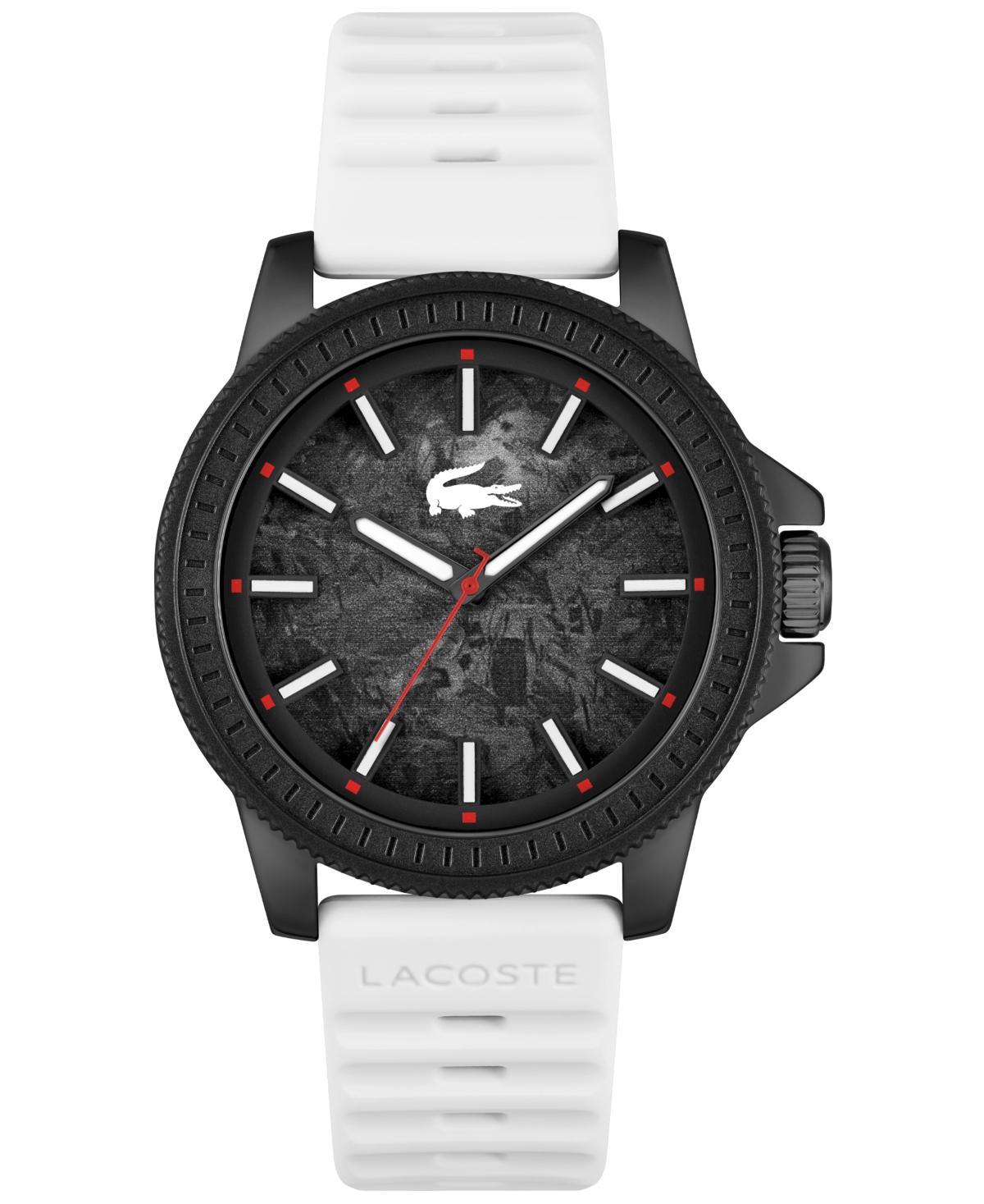 Lacoste Mens Highkey Quartz Analog White Silicone Strap Watch Product Image