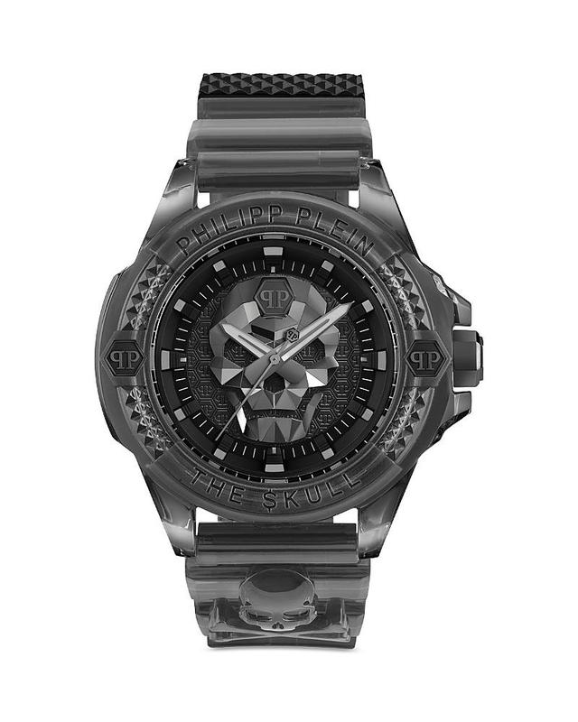 Philipp Plein Mens The $kull Transparent Silicone Strap Watch 45mm Product Image