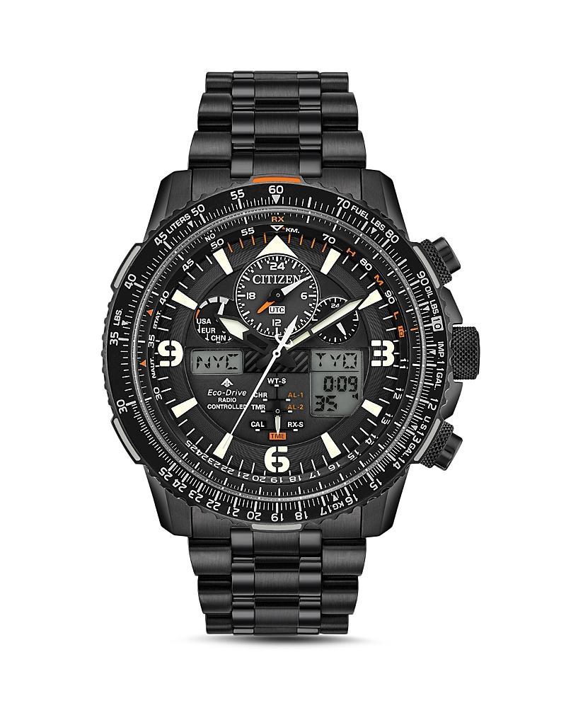 Citizen Mens Eco-Drive Skyhawk A-T Chronograph Stainless Steel Watch JY8075-51E Product Image