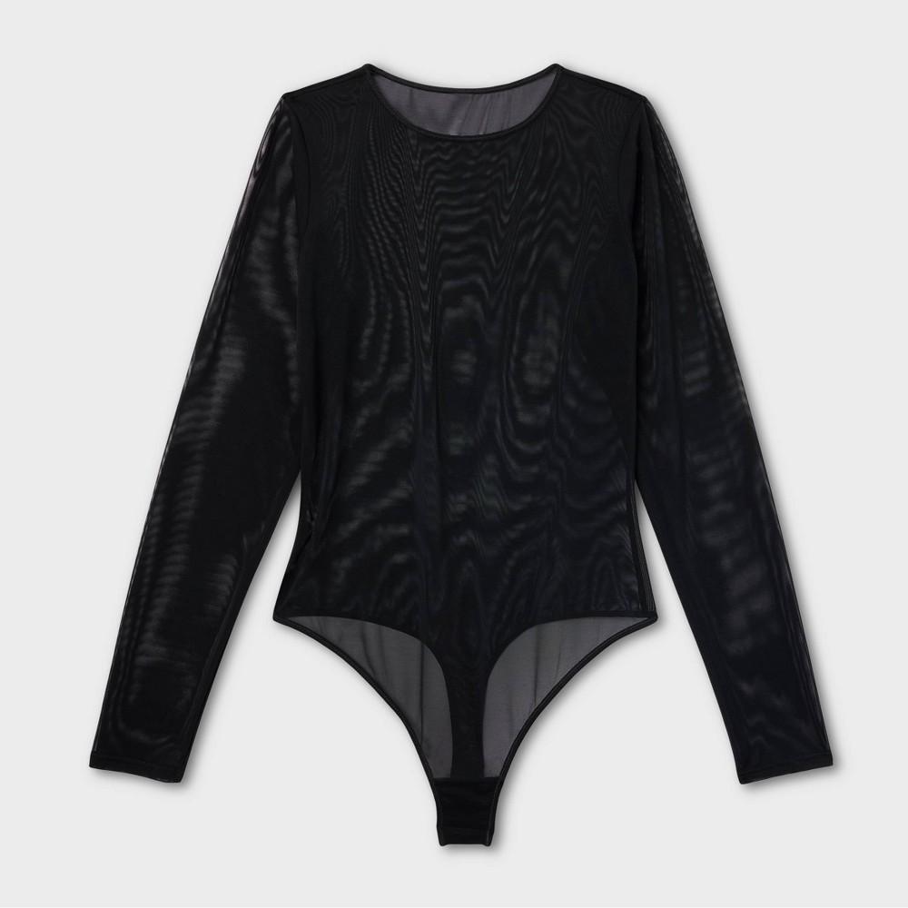 Womens Mesh Long Sleeve Bodysuit - Auden M Product Image