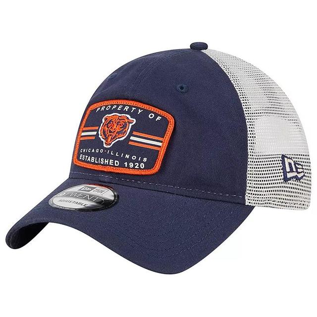 Mens New Era Chicago Bears Property Trucker 9TWENTY Snapback Hat, Blue Product Image