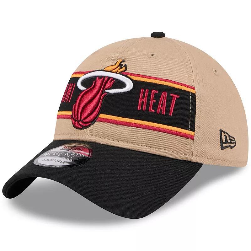 Mens New Era Tan/Black Miami Heat 2024 NBA Draft 9TWENTY Adjustable Hat Product Image