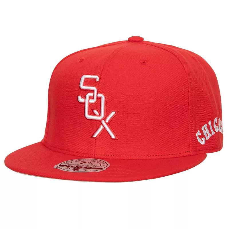 Mens Mitchell & Ness Red/ Chicago White Sox Bases Loaded Fitted Hat Product Image