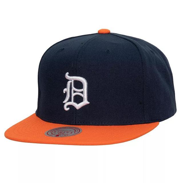 Mens Mitchell & Ness Detroit Tigers Cooperstown Collection Evergreen Snapback Hat, Blue Product Image