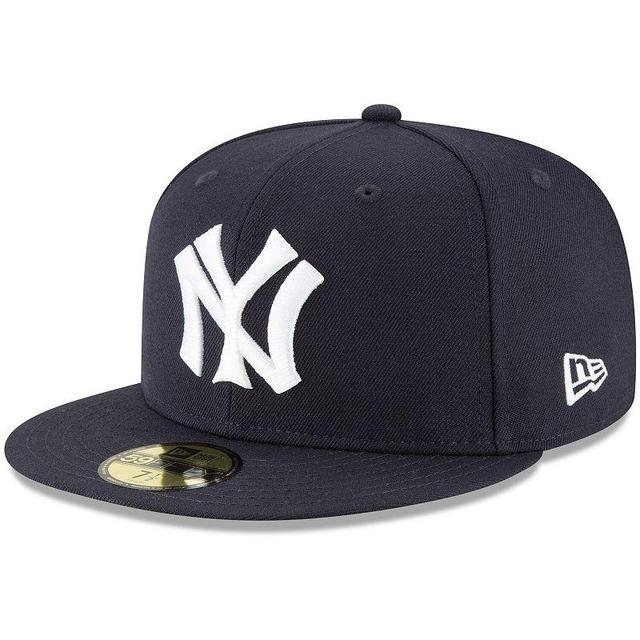 Mens New Era New York Yankees Cooperstown Collection Wool 59FIFTY Fitted Hat Blue Product Image