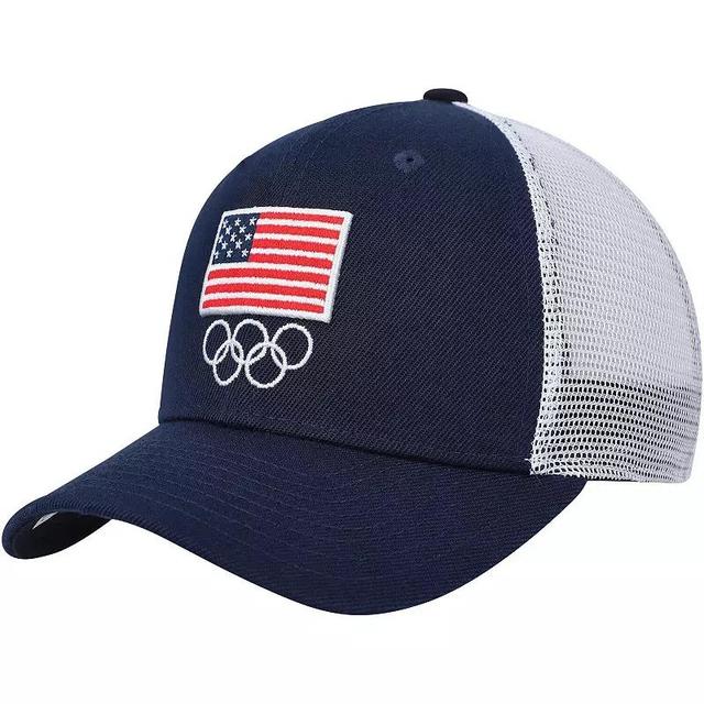 Mens Navy Team USA Trucker Snapback Hat, Usa Blue Product Image