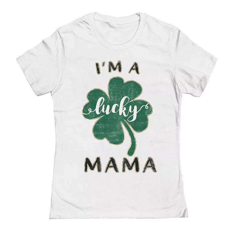 Womens Im A Lucky Mama St. Patricks Day Graphic T-Shirt, Girls Product Image