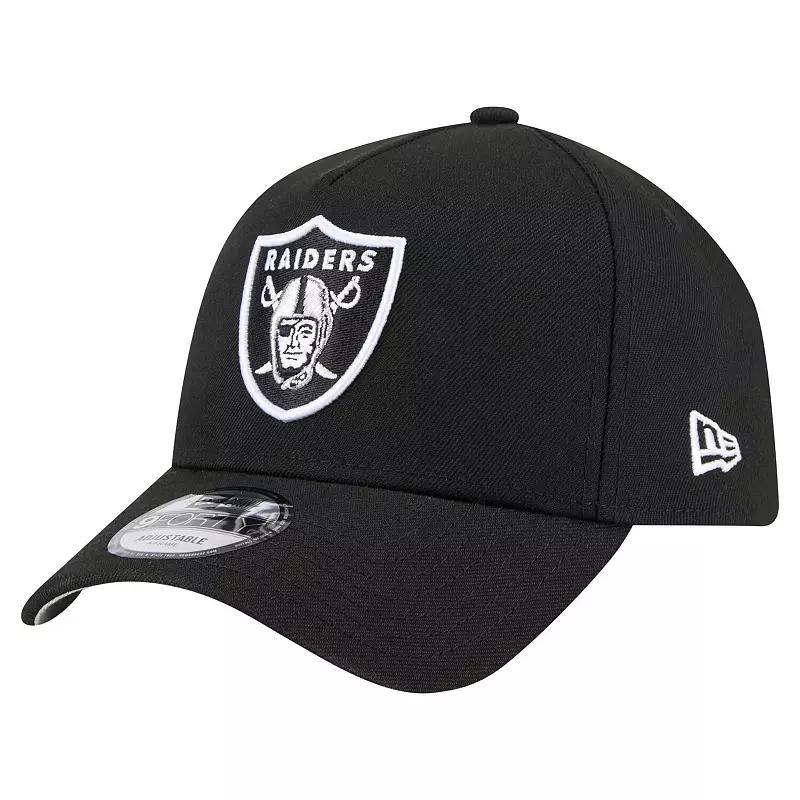 Mens New Era Black Las Vegas Raiders A-Frame 9FORTY Adjustable Hat Product Image