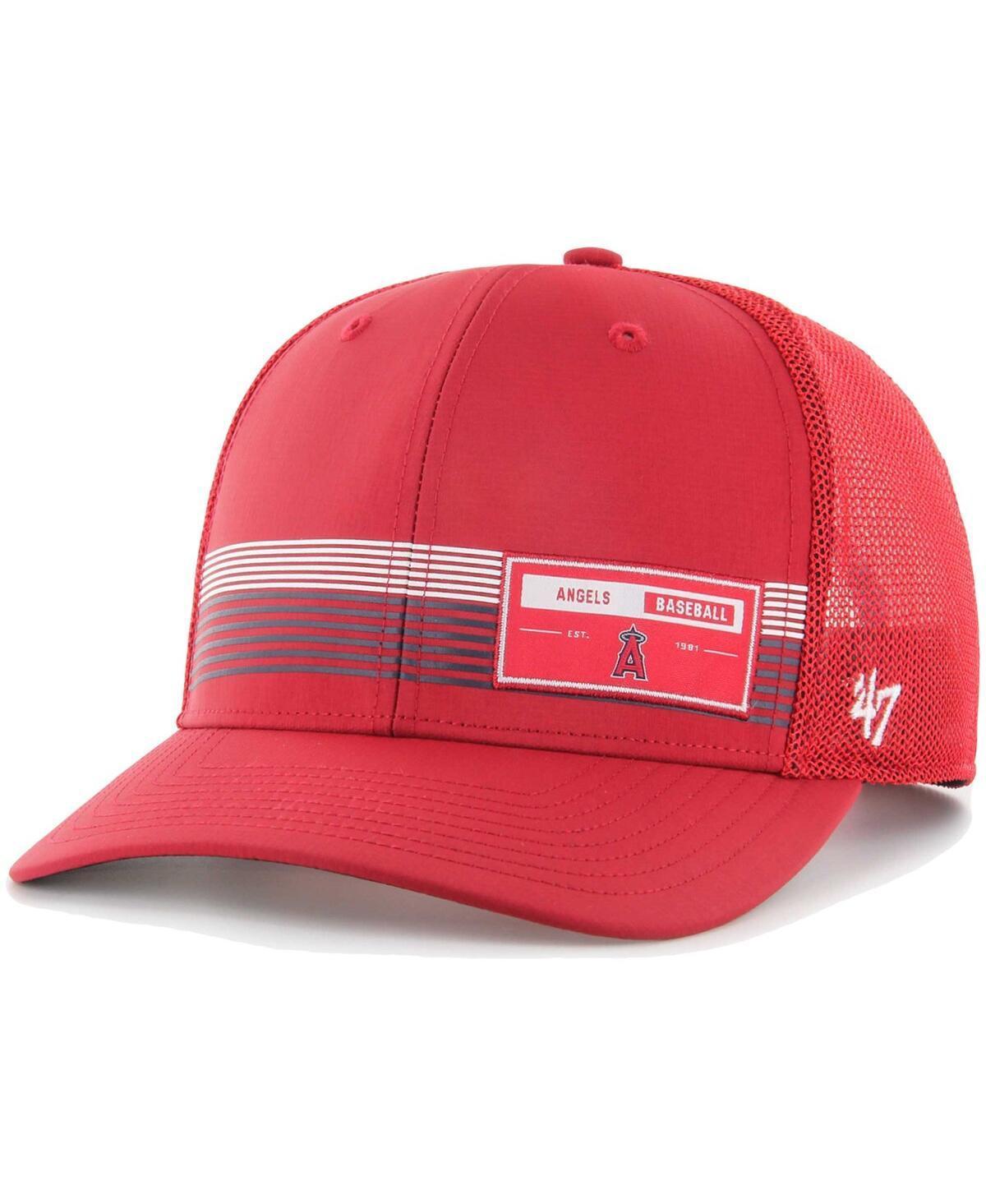 Mens 47 Red Los Angeles Angels Rangefinder brrr Trucker Adjustable Hat Product Image